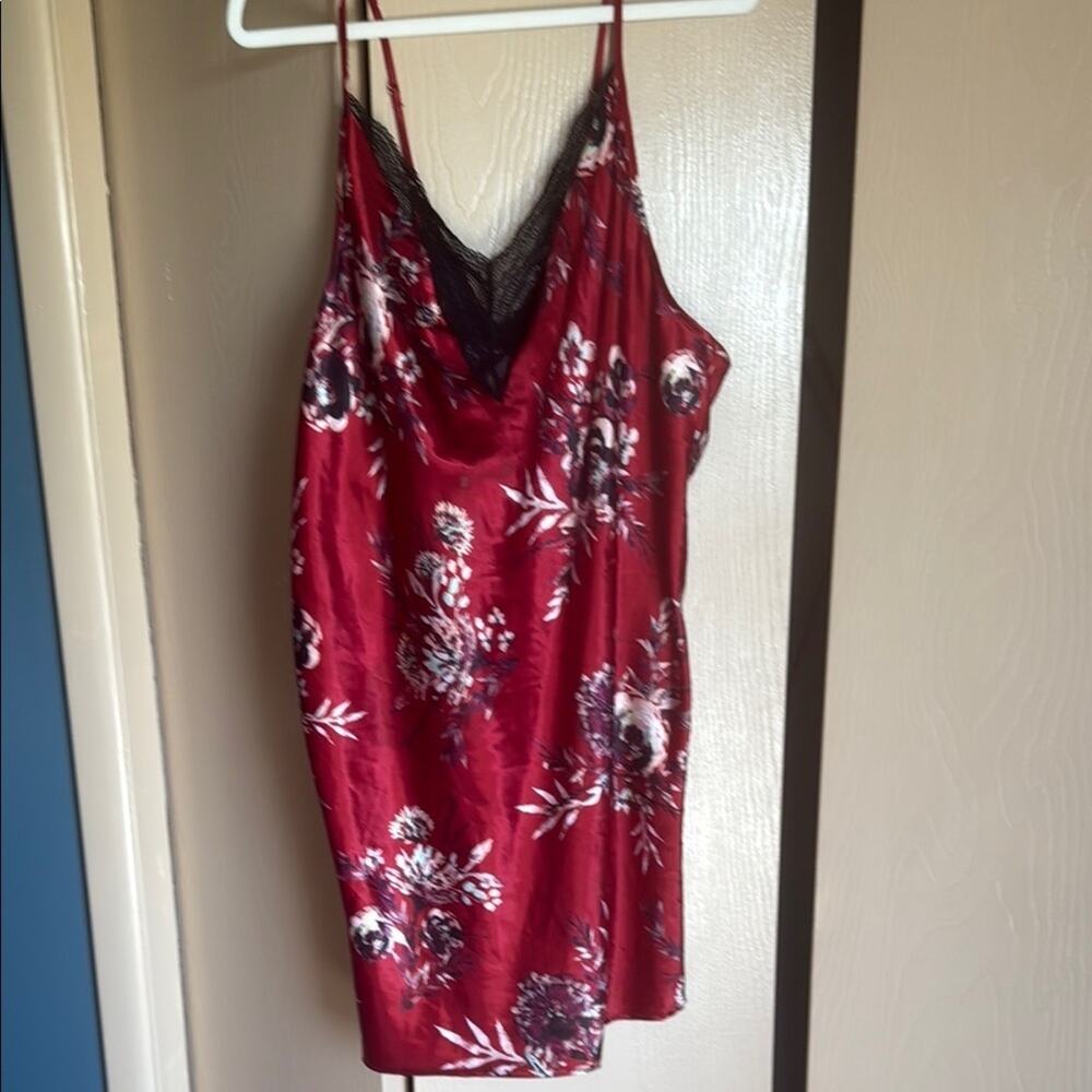 Sz XXL Gilligan & O'Malley Red Floral Chemise